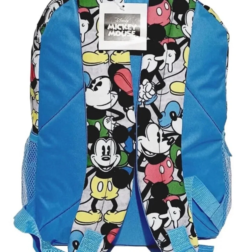 Disney Kids Mickey Mouse Patterned Blue Backpack 16”X12”X5”